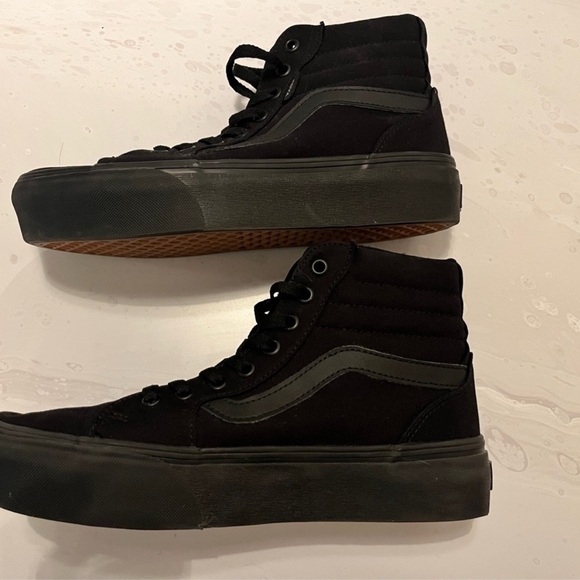 Black High-Top stacked vans 8.5 - Picture 3 of 5